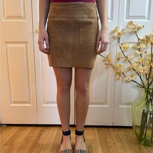 Free People Genuine suede leather skirt size 4